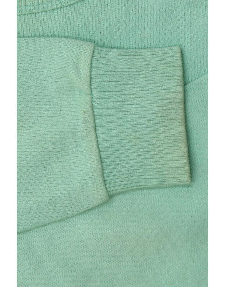 VINTAGE Sweat Femme Jumper IT 42/44 Coton Turquoise Moyen