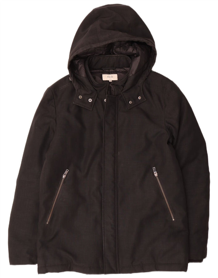 Reiss Veste matelassée à capuche pour homme UK 42 XL Noir Polyester
