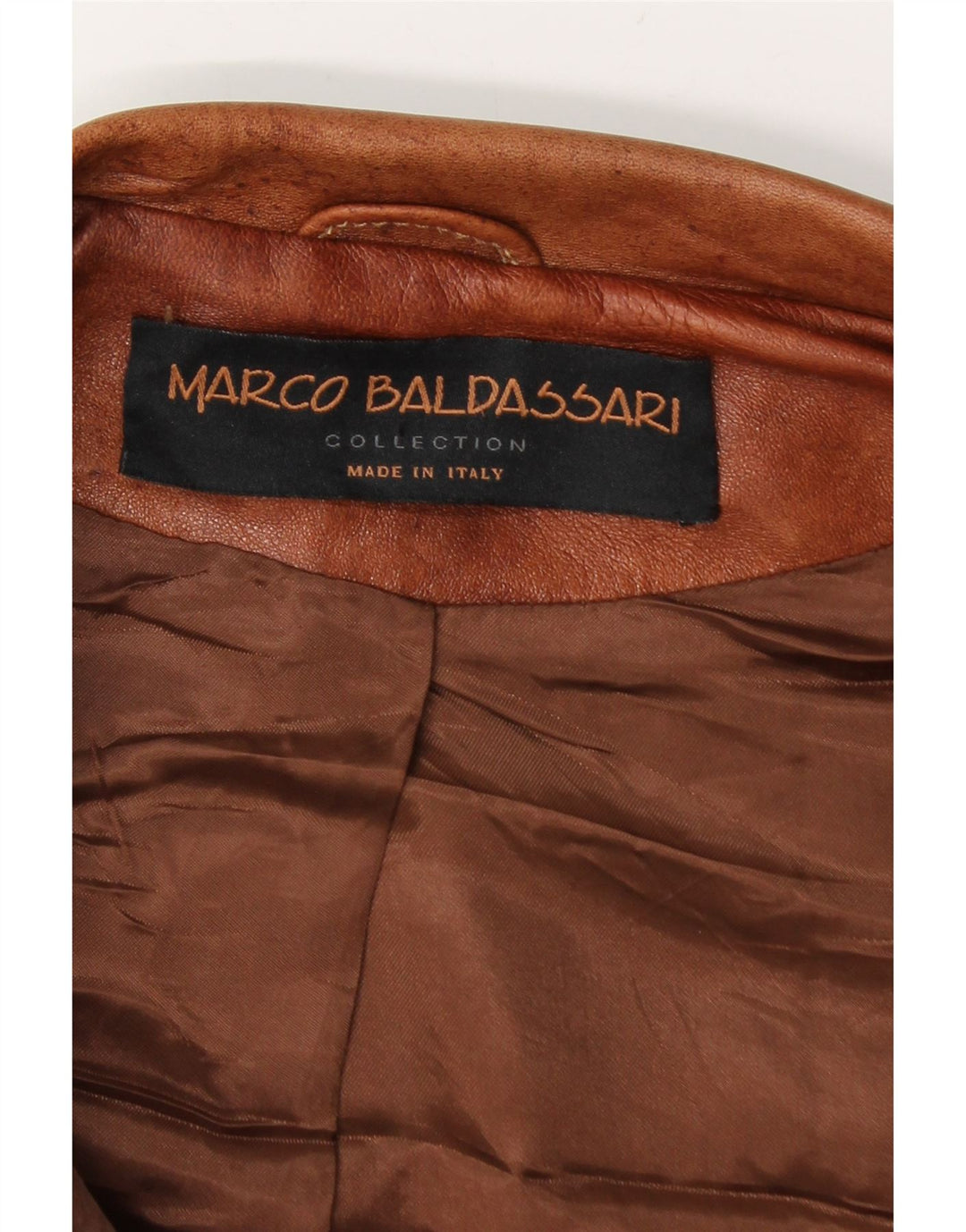 MARCO BALDASSARI Veste en cuir pour homme UK 42 XL Marron