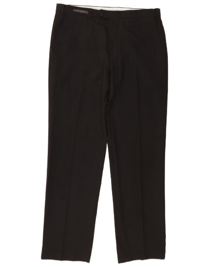 Marks & Spencer Pantalon de costume coupe classique pour homme W36 L31 Noir Polyester