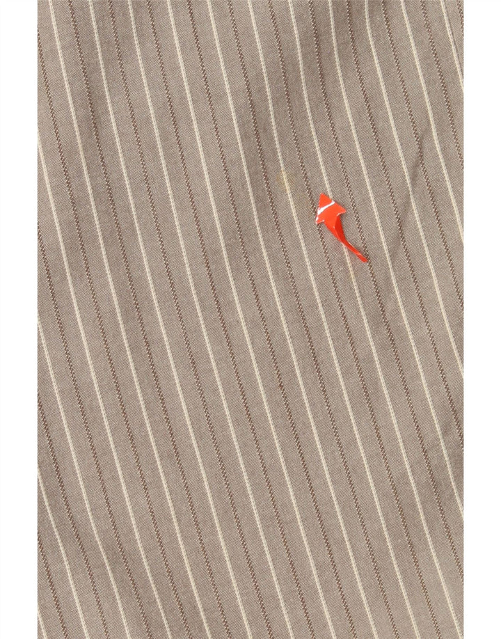 DOCKERS Pantalon Capri Femme US 10 Large W30 L22 Gris Rayé Coton