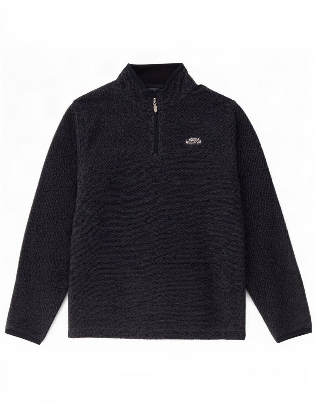 Weird Fish Sweat-shirt col zippé pour homme XL Bleu marine Polyester