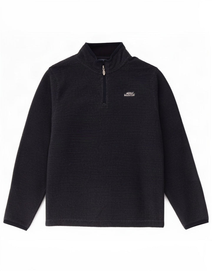 Weird Fish Sweat-shirt col zippé pour homme XL Bleu marine Polyester