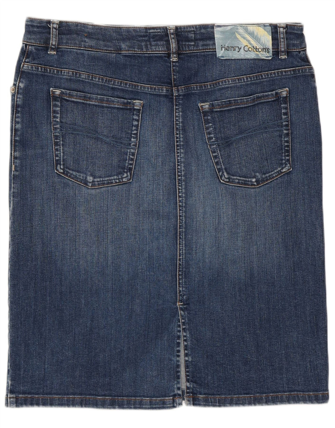 Henry Cottons Jupe en jean pour femme W32 Large Bleu Coton