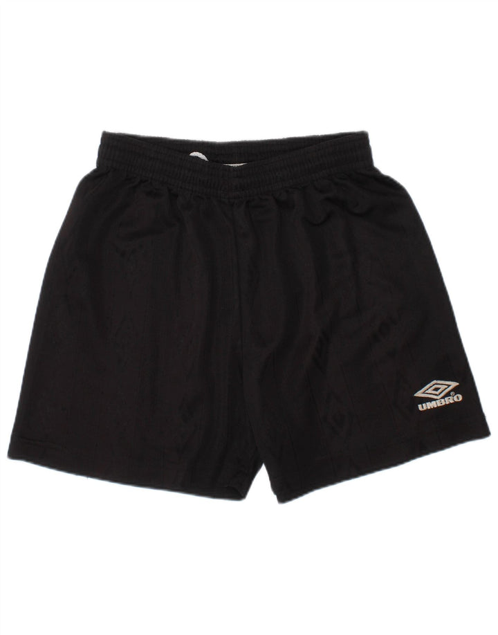 UMBRO Short de sport garçon 6-7 ans noir polyester