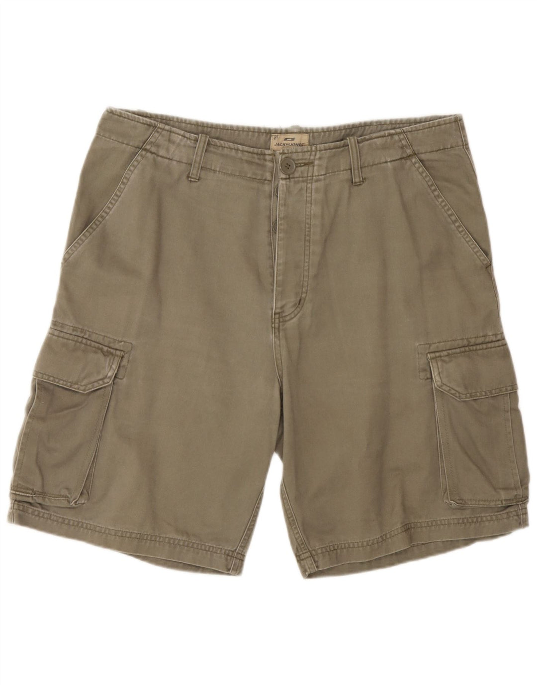 Jack & Jones Short Cargo Homme Large W34 Kaki Coton