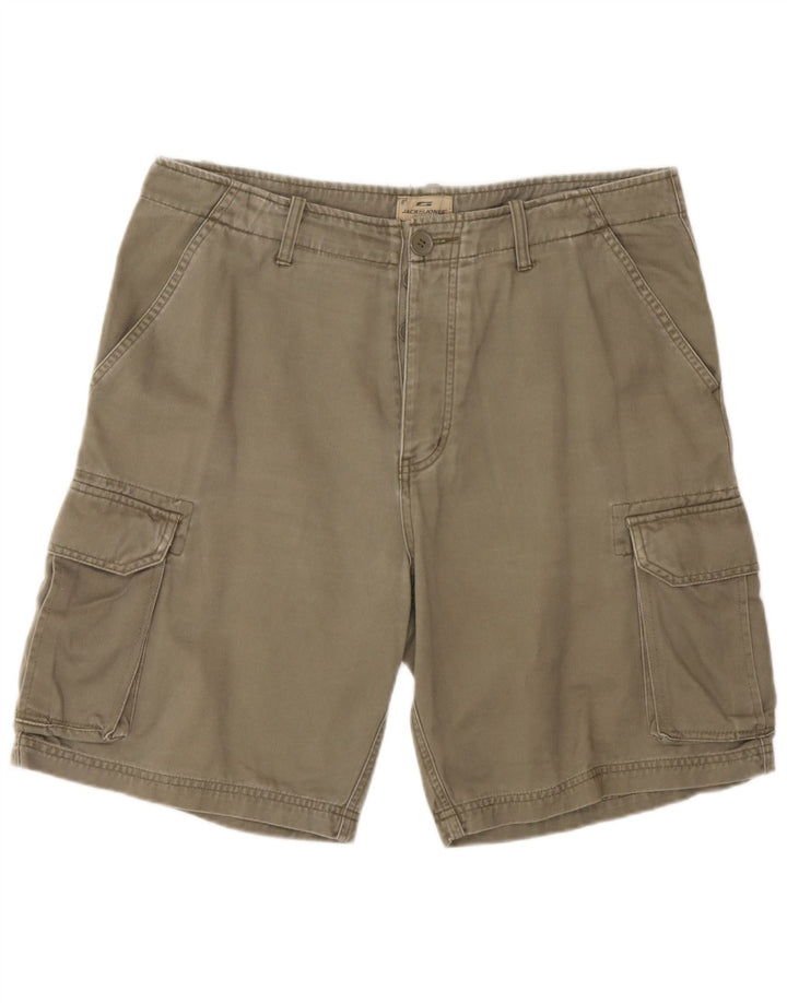 Jack & Jones Short Cargo Homme Large W34 Kaki Coton