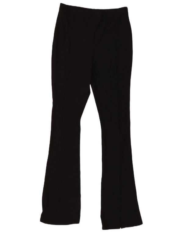 Topshop Pantalon décontracté évasé pour femme UK 14 Large W32 L33 Noir Polyester