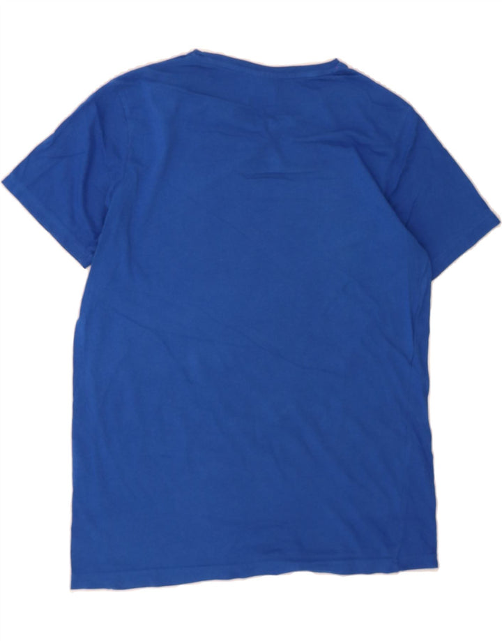 LOTTO Mens Graphic T-Shirt Top Medium Blue Cotton Vintage Lotto and Second-Hand Lotto from Messina Hembry 