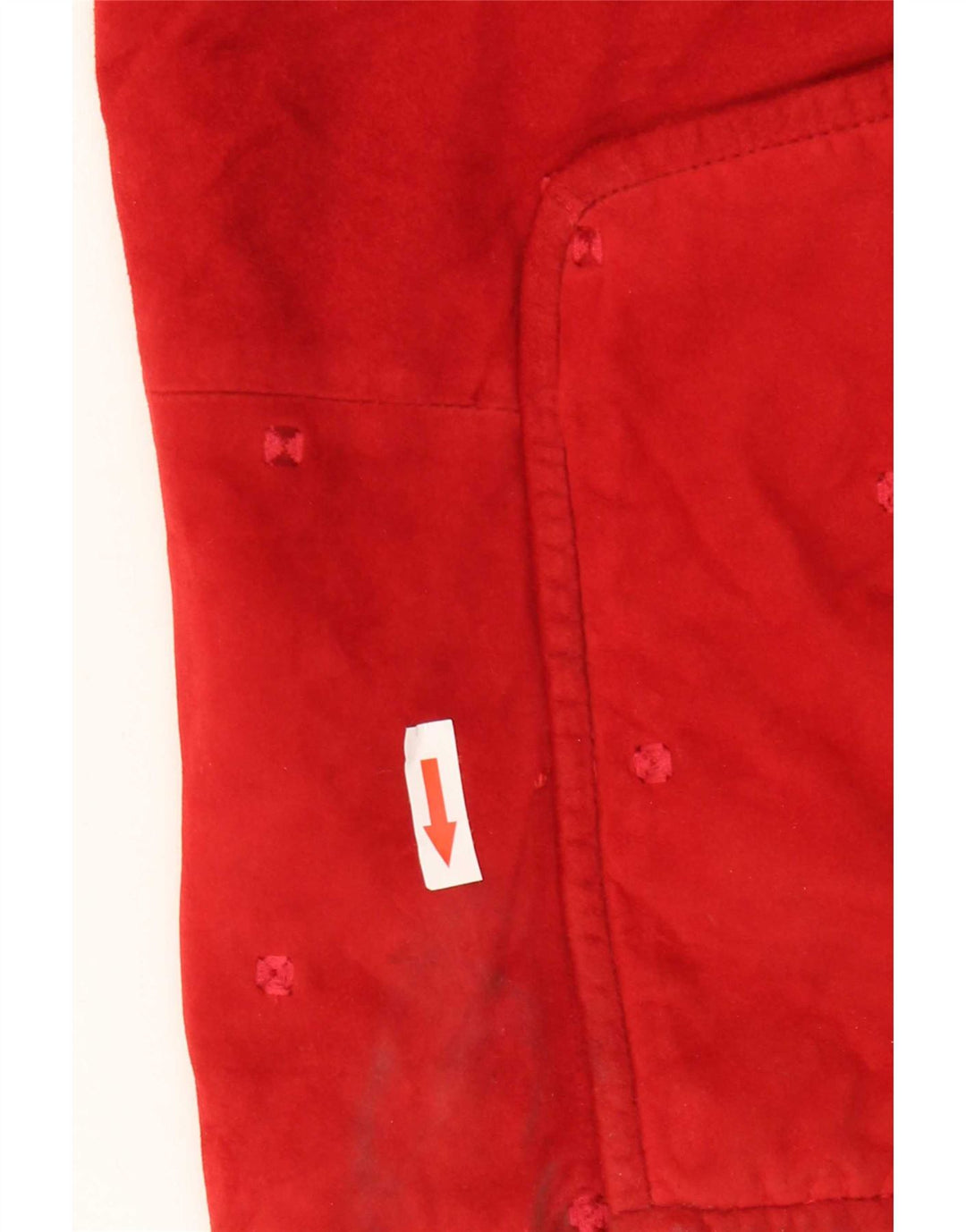 NVSCO Veste en daim pour femme UK 18 XL Cuir rouge