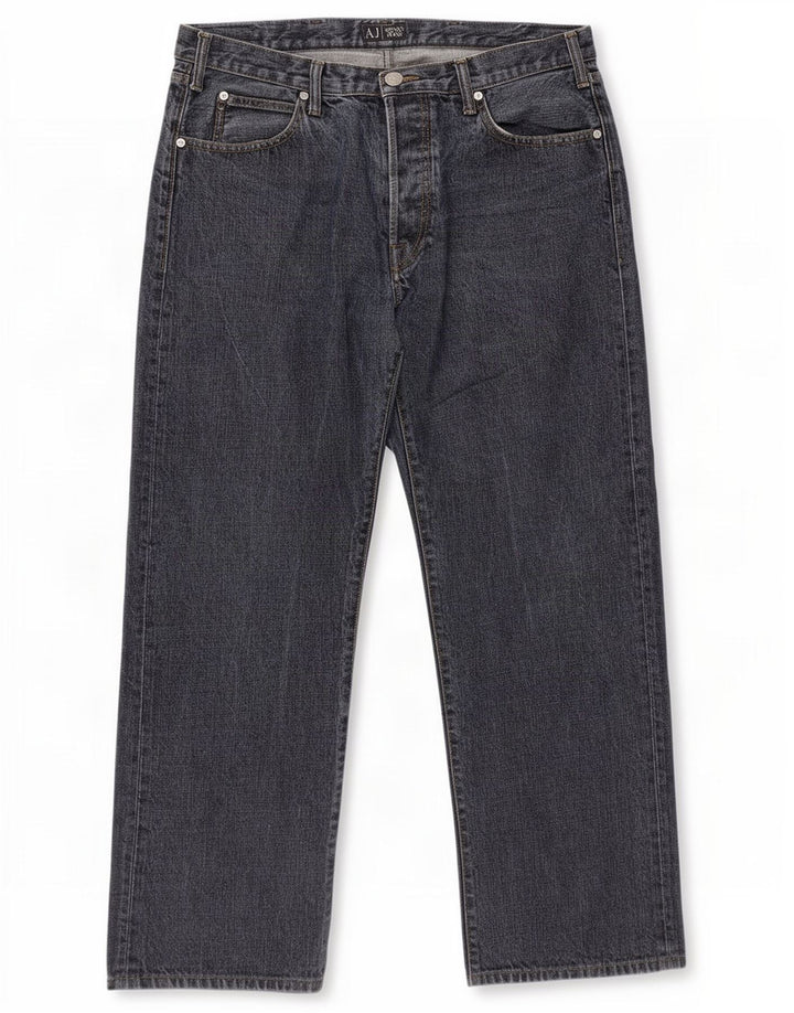 Armani Jean droit homme W36 L31 bleu marine coton