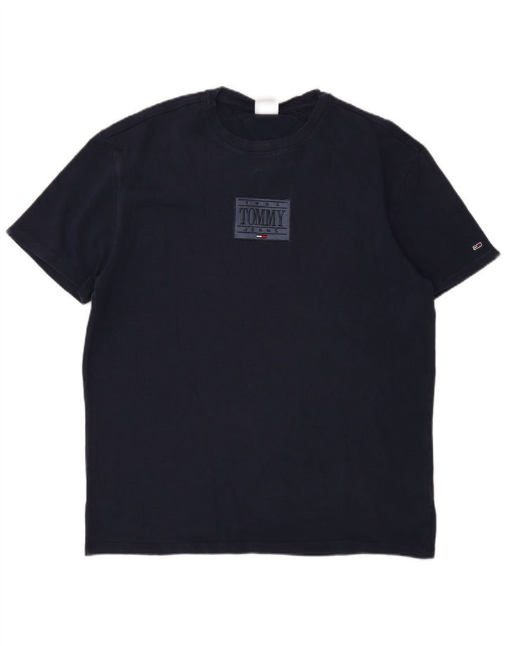 Tommy Hilfiger T-Shirt Graphique Homme Bleu Marine Moyen