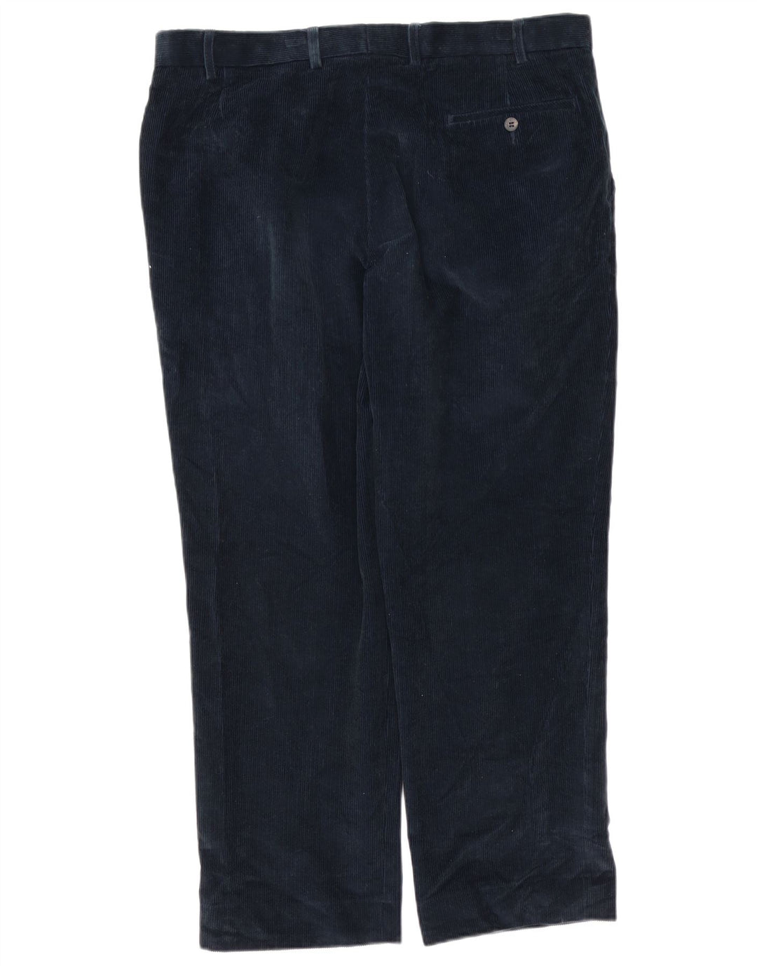 MARKS & SPENCER Pantalon droit en velours côtelé pour homme W38 L29 Bleu marine Coton