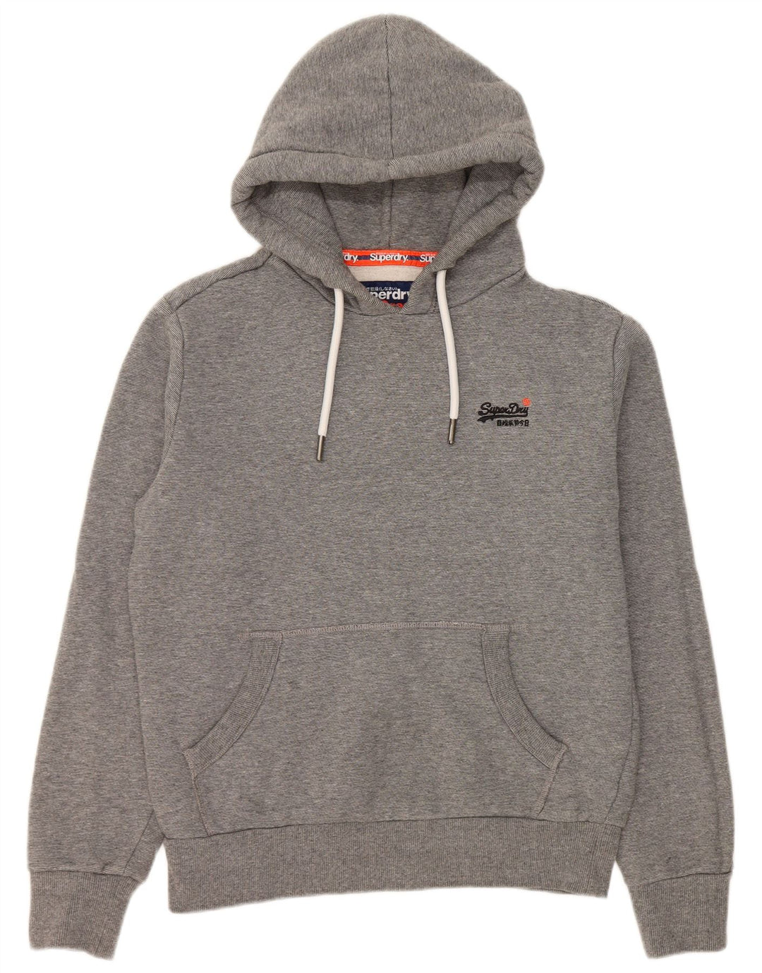 Superdry Pull à capuche en coton gris moyen pour homme
