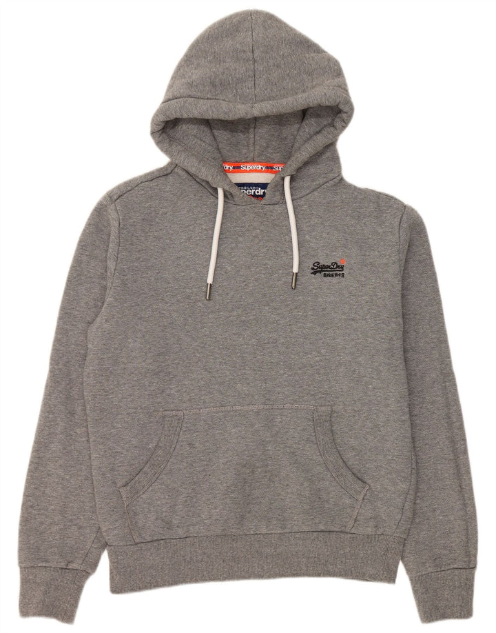 Superdry Pull à capuche en coton gris moyen pour homme