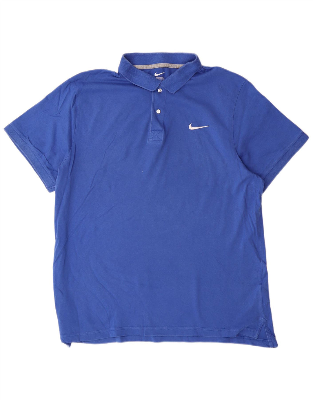 NIKE Polo Homme XL Bleu Coton