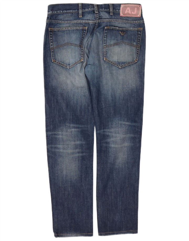 Armani Jean slim effet vieilli W34 L30 en coton bleu pour homme