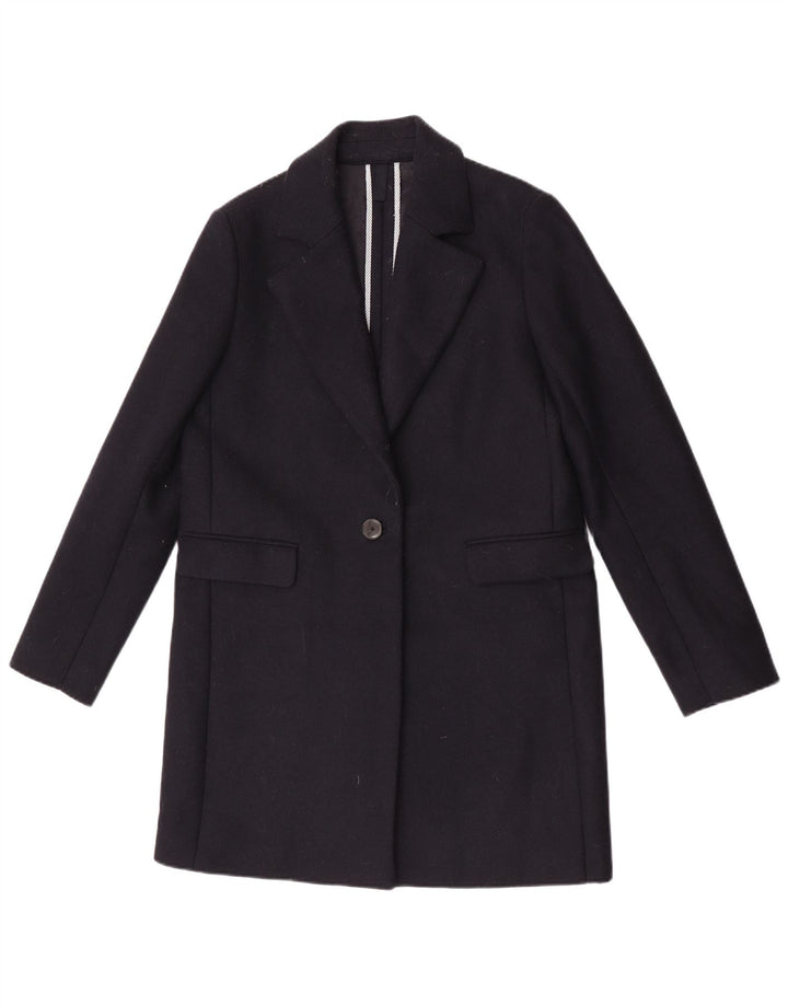 Massimo Dutti Manteau Femme EU 40 Laine Bleu Marine Moyen
