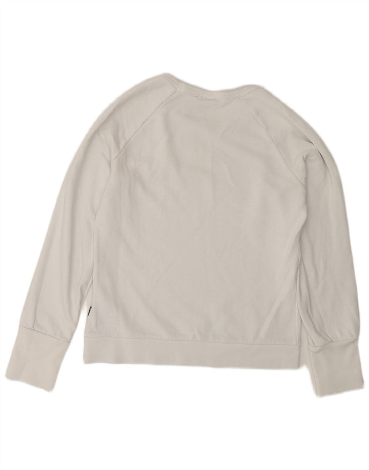 Adidas Sweat-shirt pour femme UK 12 en coton blanc moyen