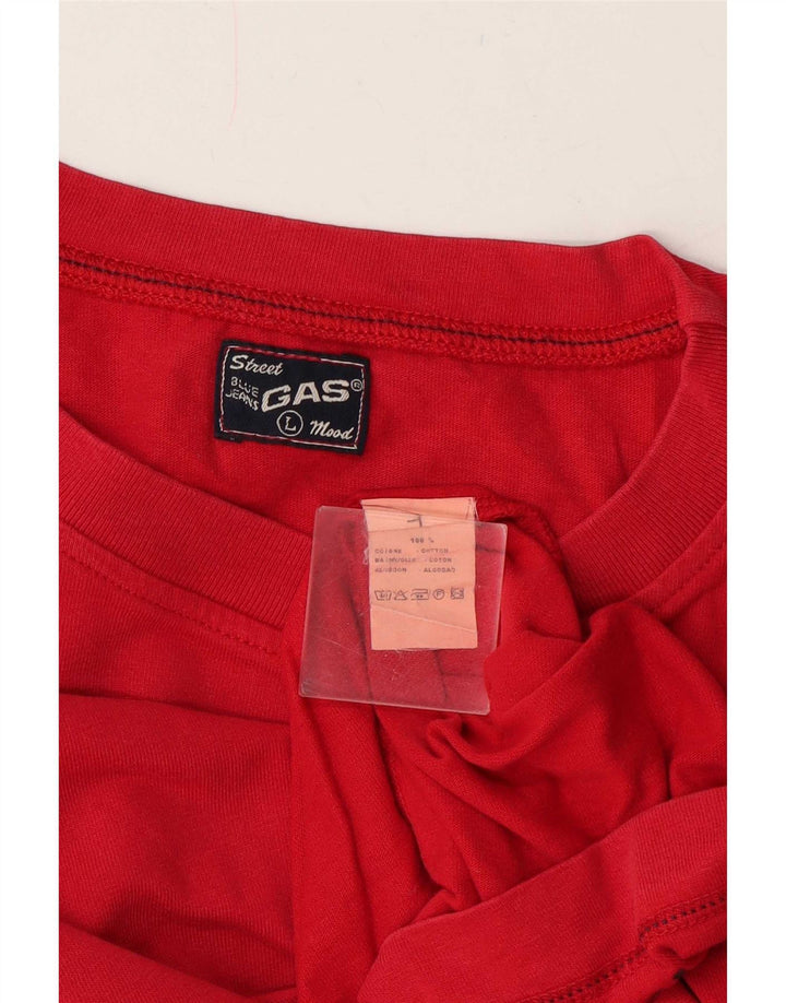 Gas Haut Homme Manches Longues Grand Coton Rouge