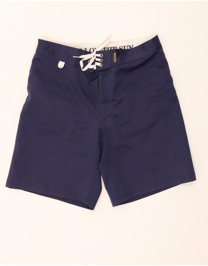 Sundek Short de bain graphique coupe régulière pour homme Medium W30 L8 Bleu
