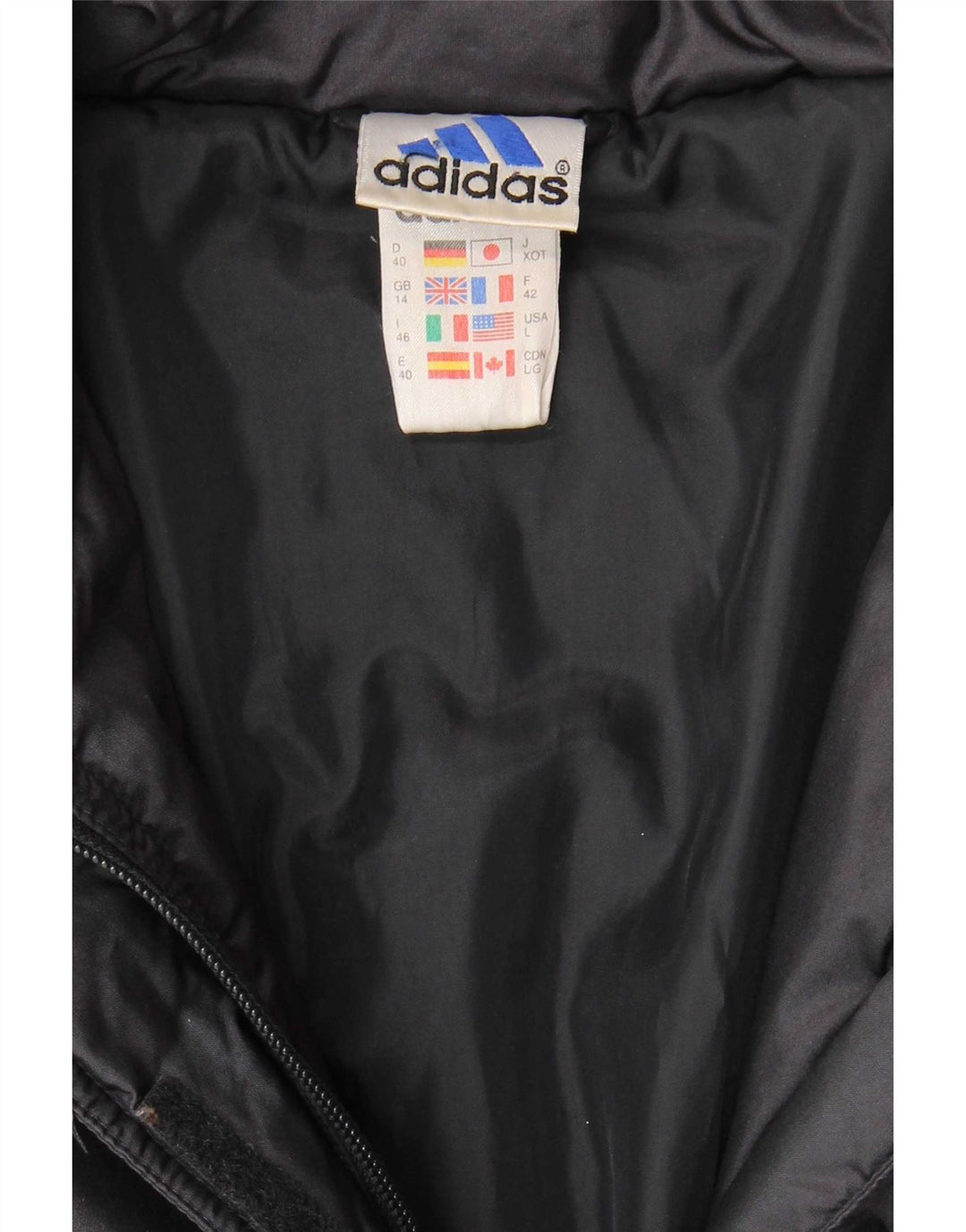 Adidas Veste rembourrée pour femme UK 14 Large Bleu Marine Polyamide
