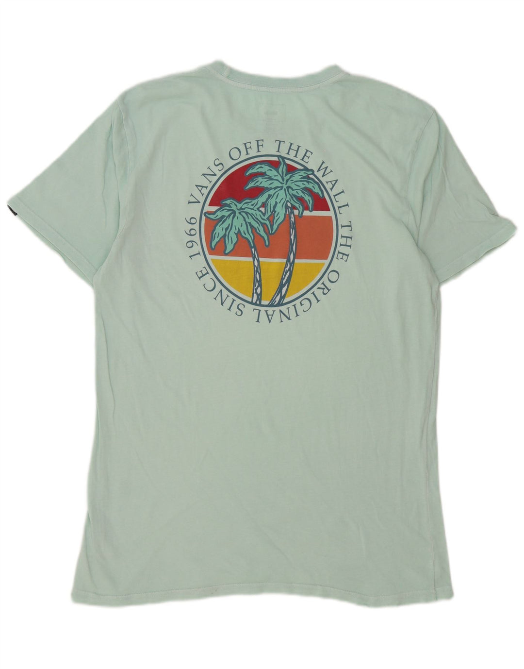 Vans T-Shirt Graphique Homme Top XL Coton Turquoise