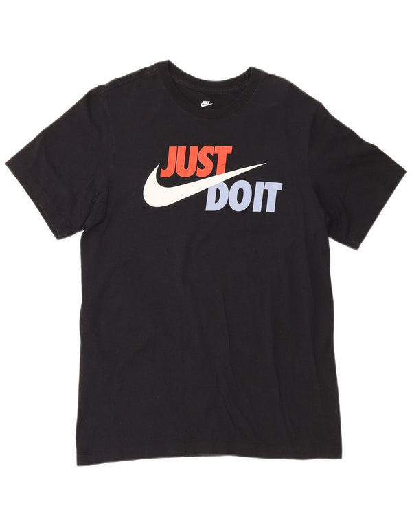 Nike T-shirt graphique pour homme en coton noir Taille S
