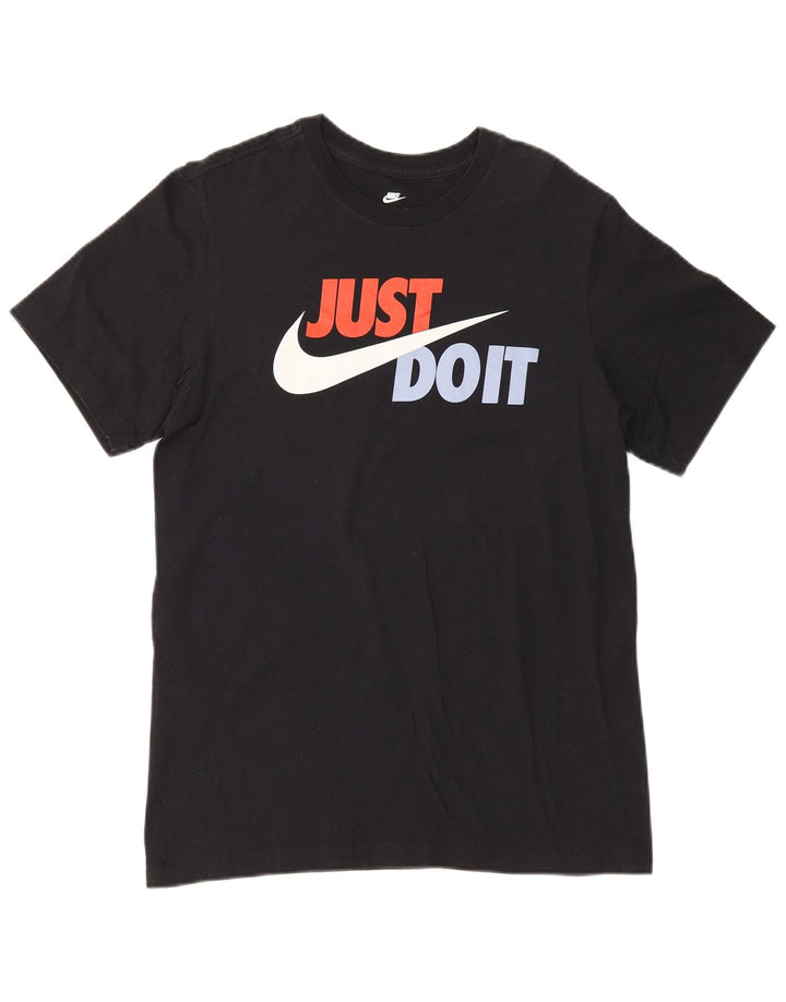 Nike T-shirt graphique pour homme en coton noir Taille S