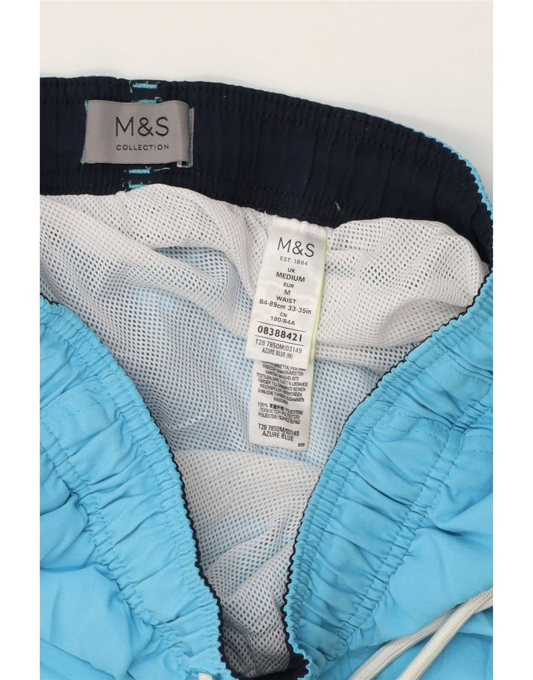 Marks & Spencer Short de Bain Homme Bleu Moyen Polyester