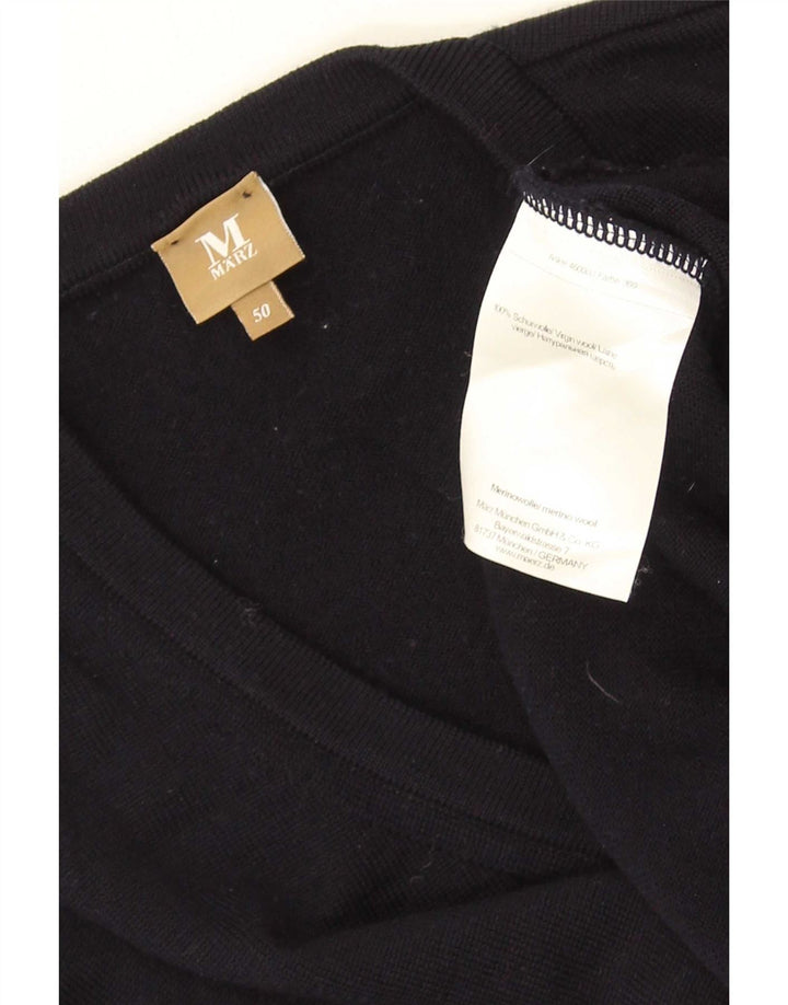 Marz Débardeur Homme IT 50 Laine Vierge Bleu Marine Moyen