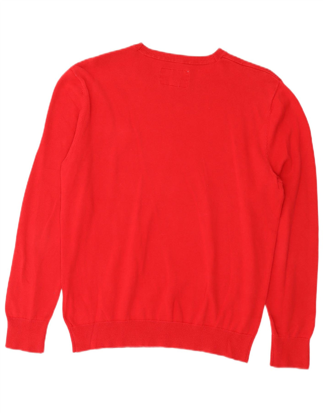 Mustang Pull col rond homme en coton rouge moyen