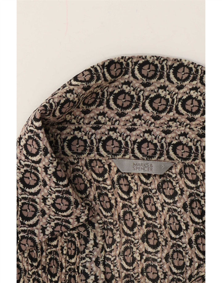 Marks & Spencer Chemise formelle pour femme UK 18 XL Gris Géométrique