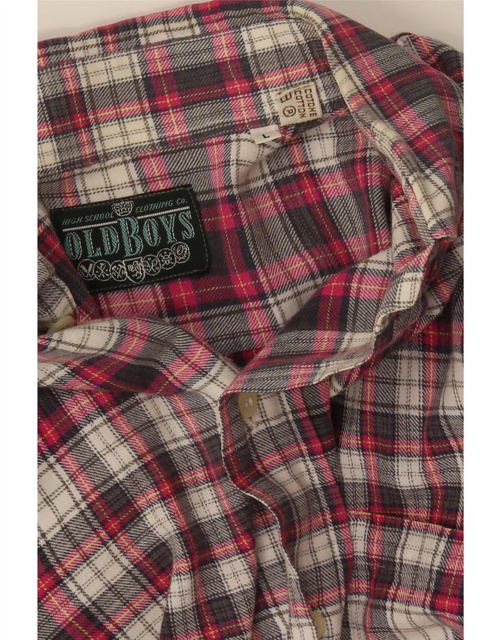 vintage Chemise en flanelle pour hommes Grand coton à carreaux rouges