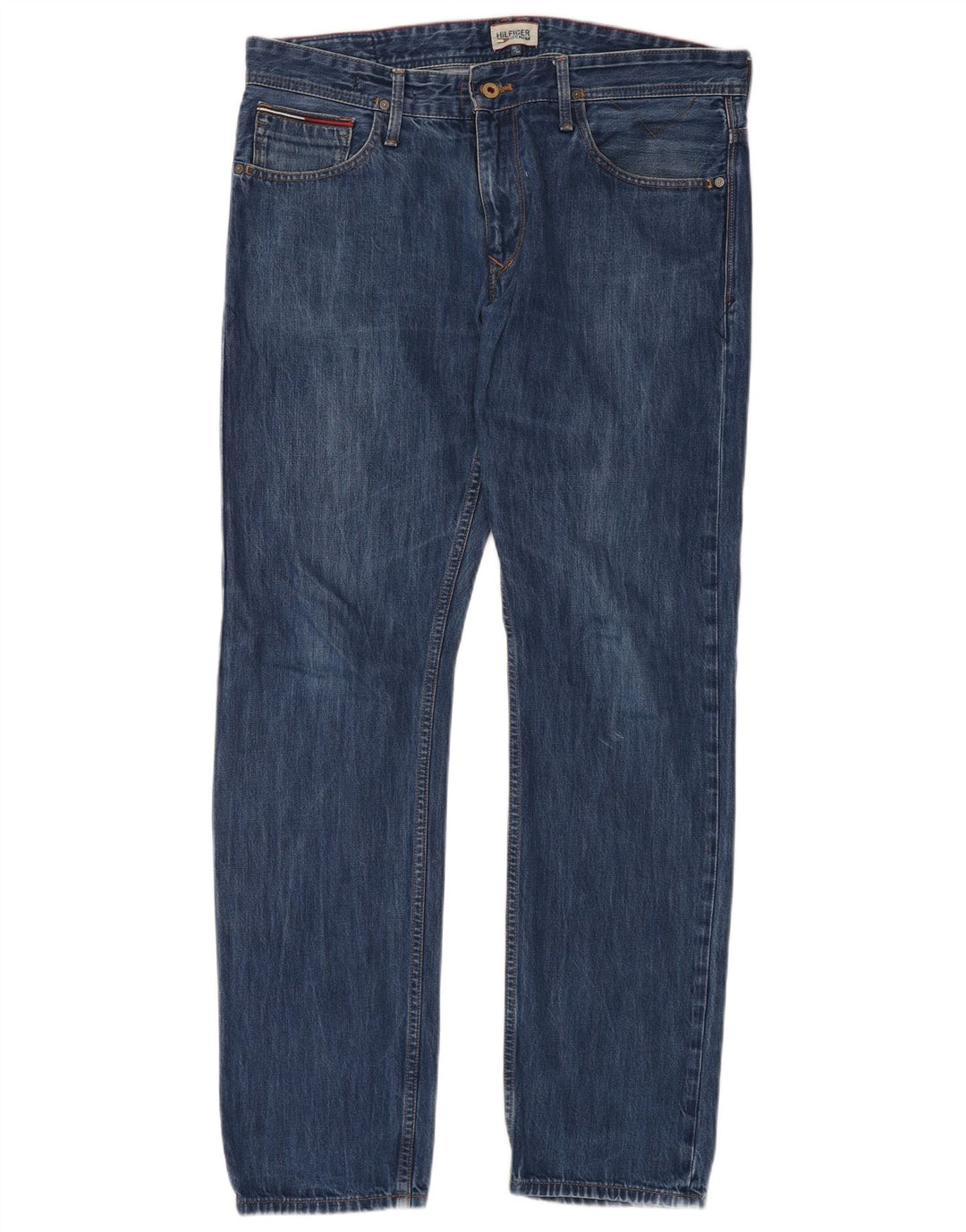 TOMMY HILFIGER Jean Droit Homme W36 L34 Bleu Coton