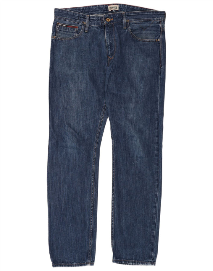 TOMMY HILFIGER Jean Droit Homme W36 L34 Bleu Coton