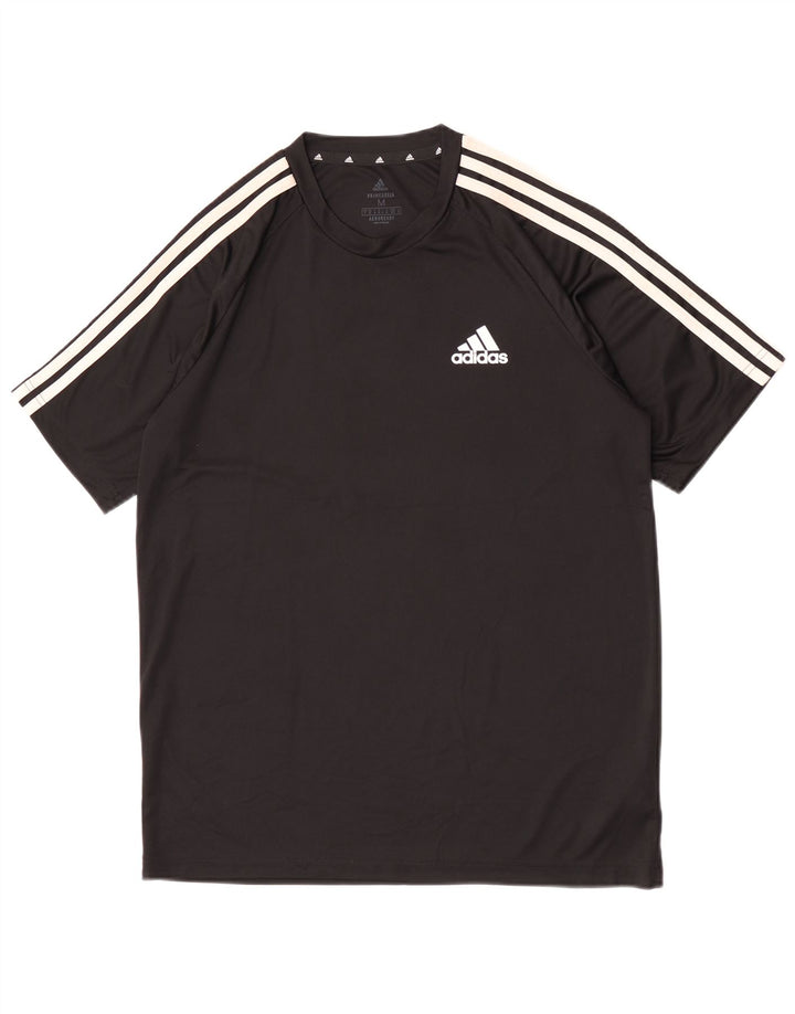 Adidas Hommes Aeroready T-Shirt Top Noir Moyen Polyester