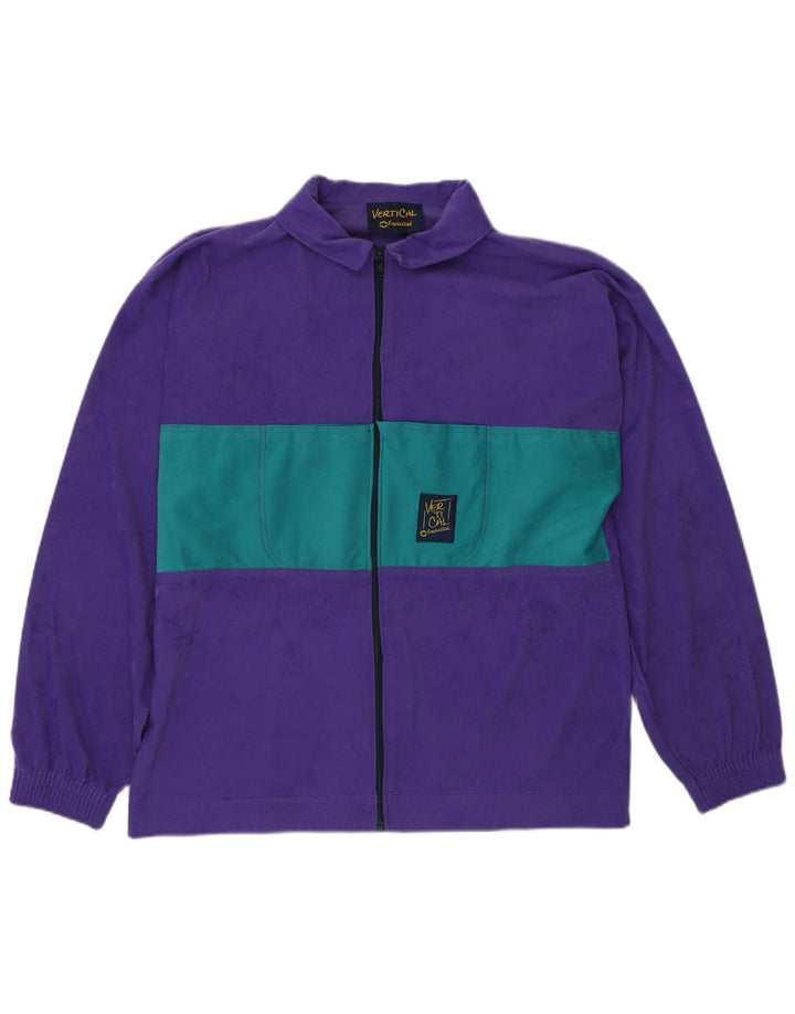 VERTICAL Veste de survêtement en velours pour homme Violet moyen Colourblock