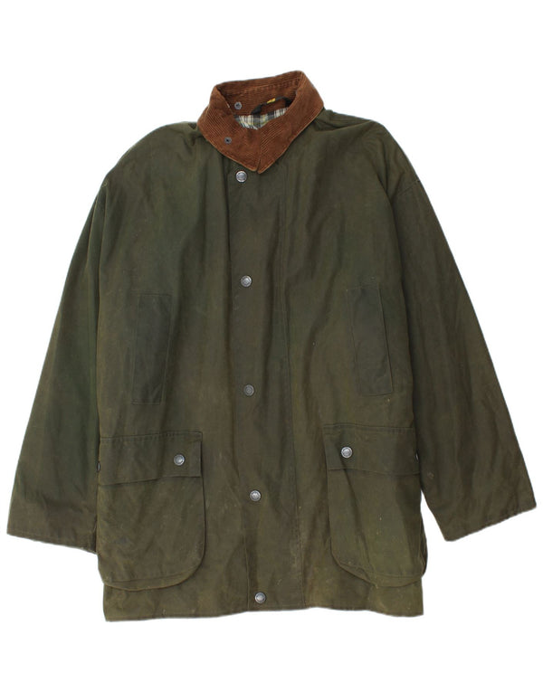 MC Orvis Veste cirée Wachs-Wetterjacke pour homme UK 42 XL Coton vert