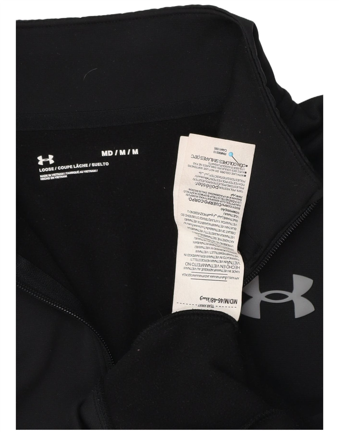 Under Armour Sweat-Shirt Coupe Ample à Col Zippé Homme Noir Moyen