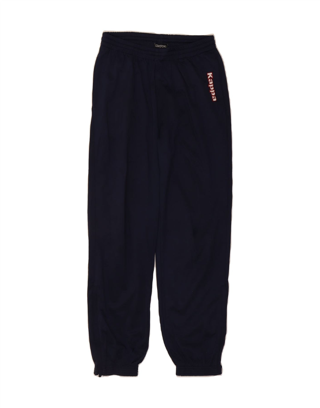 KAPPA Mens Graphic Tracksuit Trousers Joggers Small  Navy Blue Polyester Vintage Kappa and Second-Hand Kappa from Messina Hembry 