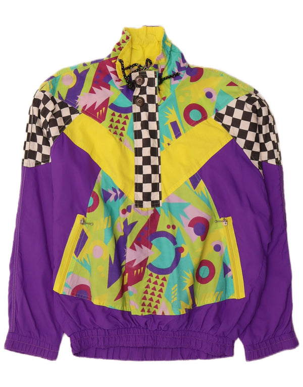 vintage Femme Surdimensionné Survêtement Top Veste IT 46 Grand Multicolore