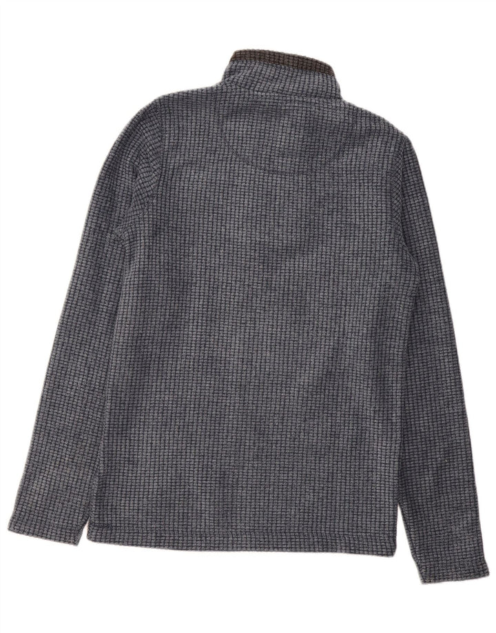 Weird Fish Pull polaire à col zippé pour homme Petit bleu marine Polyester