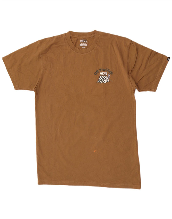 Vans T-shirt graphique coupe classique pour homme en coton beige moyen
