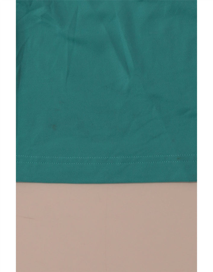 FILA Femme T-Shirt Top UK 8 Small Turquoise Polyester