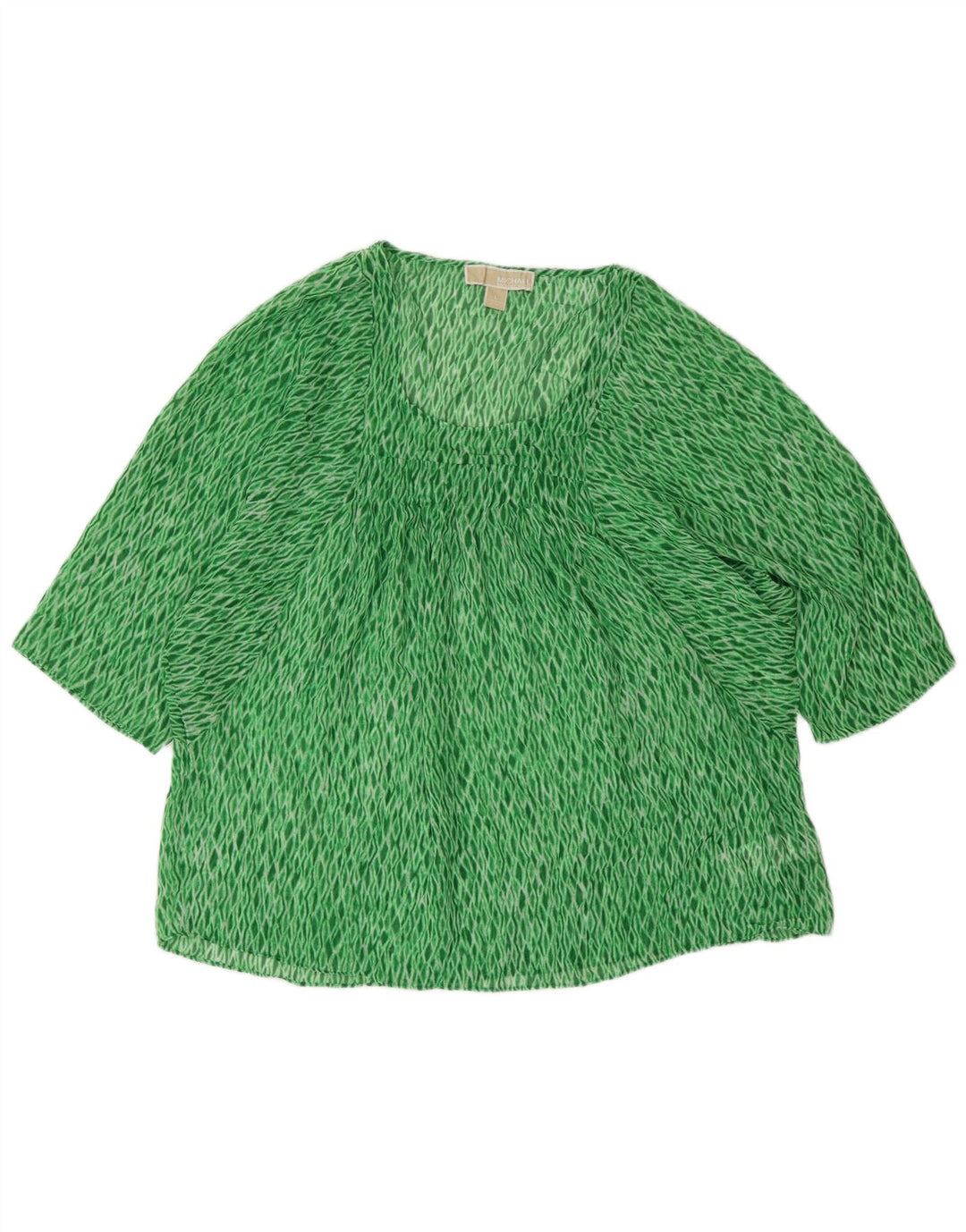 Michael Kors Chemisier pour femme UK 16 Large Vert Argyle/Diamant Polyester