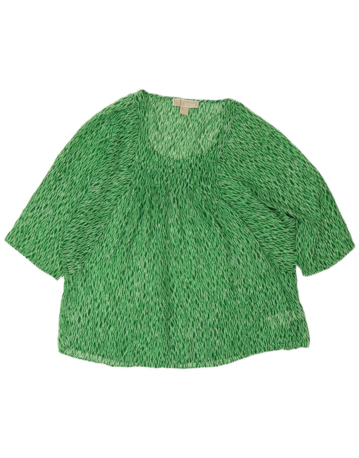Michael Kors Chemisier pour femme UK 16 Large Vert Argyle/Diamant Polyester