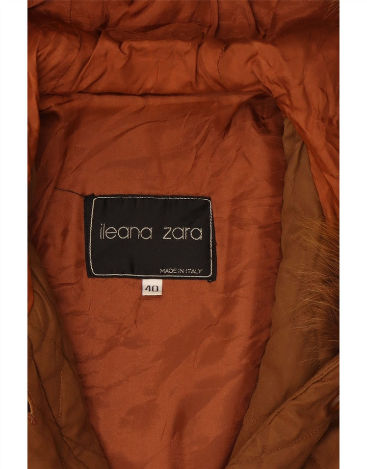 Ileana Zara Veste matelassée à capuche surdimensionnée pour femme IT 40 Small Marron