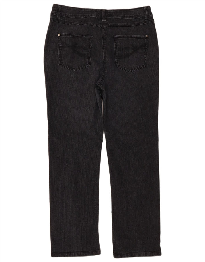 M&Co Jean droit pour femme UK 14 Large W34 L27 Noir