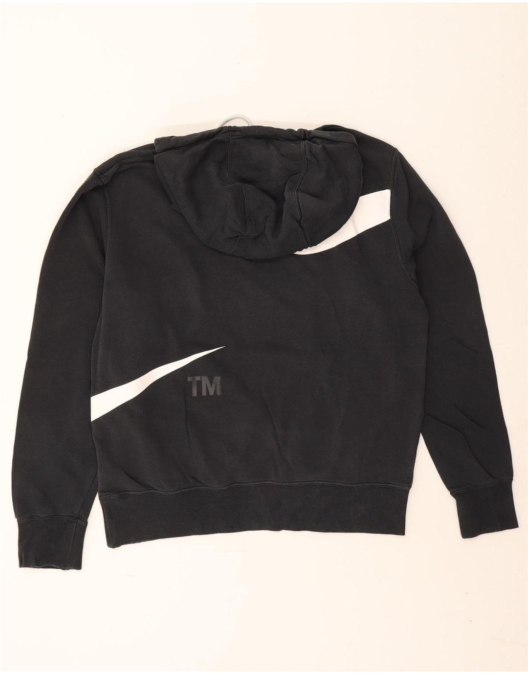 Nike Pull à capuche graphique en coton noir moyen pour homme